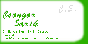 csongor sarik business card